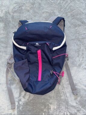 Quechua 10L kids navy pink backpack